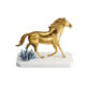 Copper horse with marble base table decoration