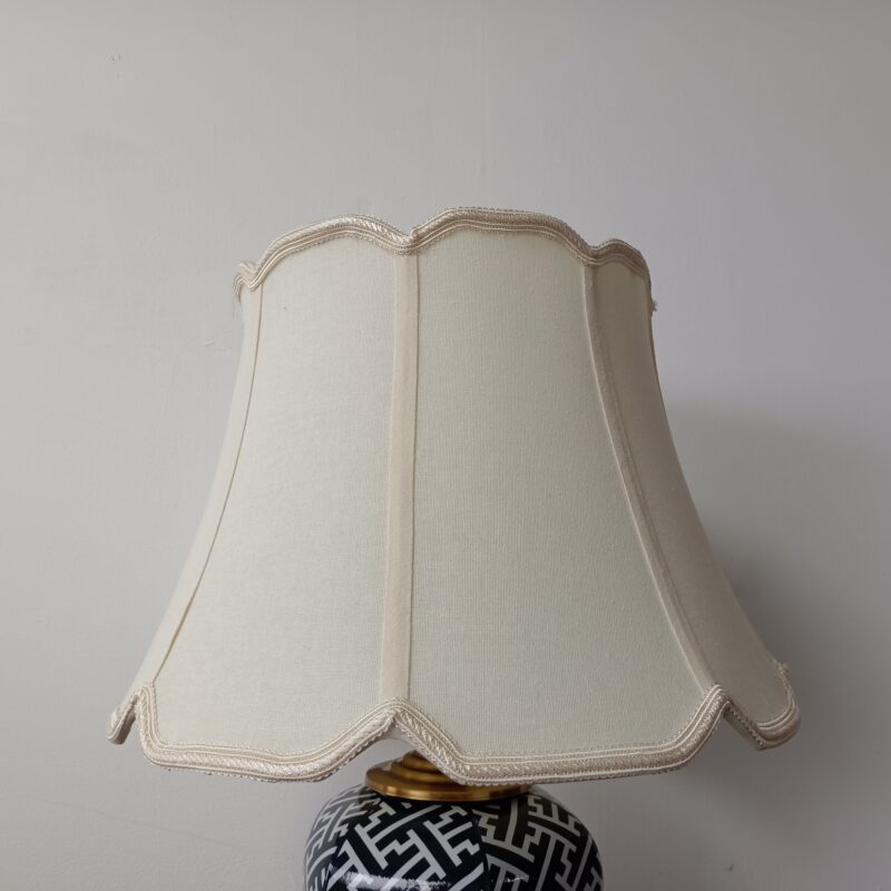 Classical blue ceramic fabric lamp - 图片 4