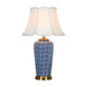 Classical blue ceramic fabric lamp