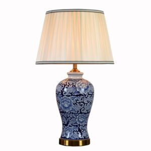 Chinese blue porcelain table lamp
