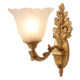 Interior wall lamp European type copper lamp with glass lampshade