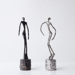 Simple abstract metal human desktop sculpture