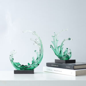 Ocean weave style eco friendly small colorful spray resin sculpture