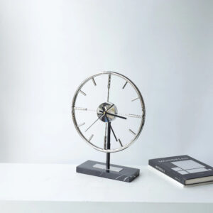 Large table decorative round metal simple design clock