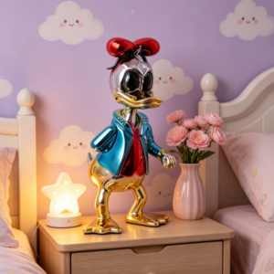 Evelyn Luxury Plating Small Moq Boutique Interior Home Decoration Wholesale Duck Figurine for Livingroom Bedroom Table Decor