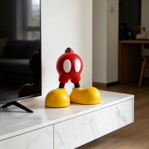 Evelyn TV Stand Decorative Table Mickey Mouse Statue Yellow Black Shoes Gift Accessories for Livingroom Decoration