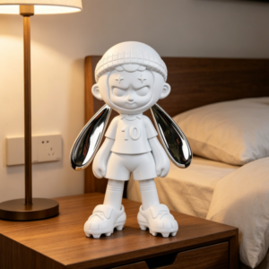Evelyn Large Hand Made Painted Boys Gift White Black Floor Standing Kidsroom Popular Cute Interior Decoration