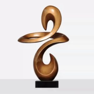 gold infinite ribbon sculpture RES180006 1