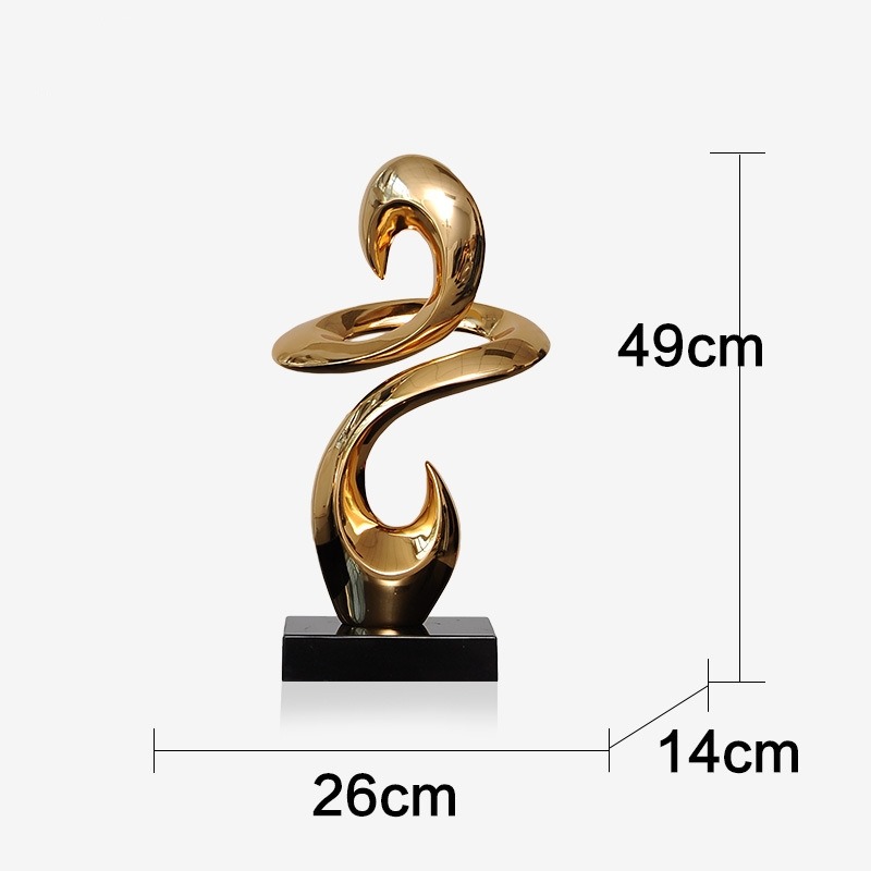 gold infinite ribbon sculpture RES180006 2