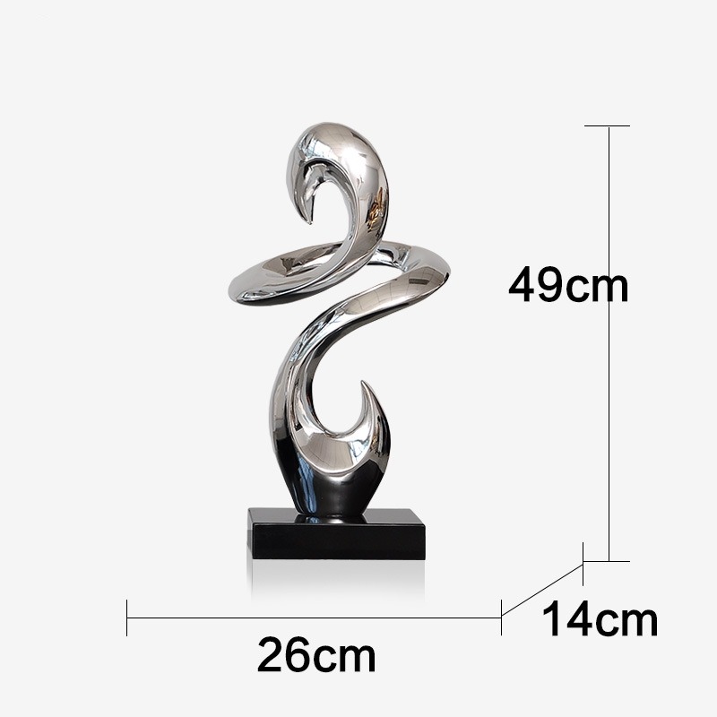 gold infinite ribbon sculpture RES180006 3