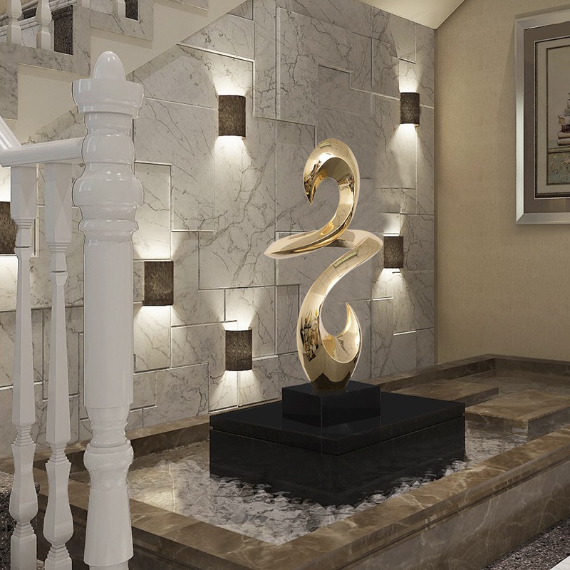 gold infinite ribbon sculpture RES180006 4
